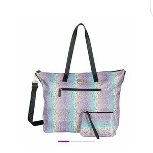 🆕👜LUV BETSEY PURPLE PASTEL GRADIENT LEOPARD WEEKENDER/OVERNIGHT